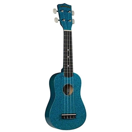 Diamond Head, 4-String Hot Rod Ukulele, Soprano Size, Teal Sparkle Twilight Blue