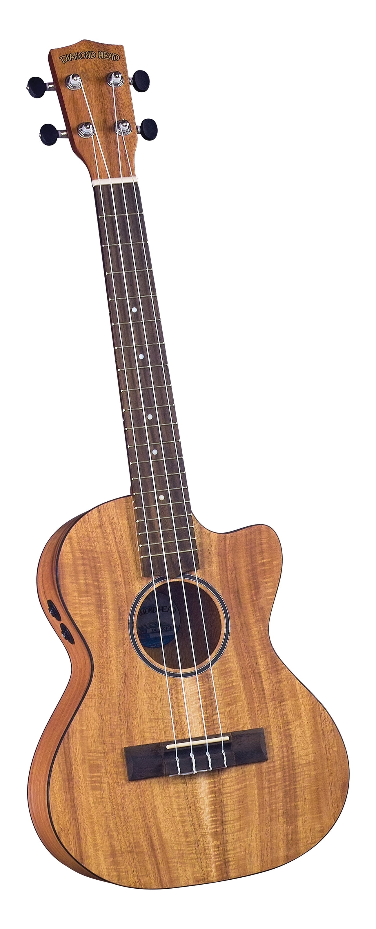 Diamond Head Flamed Acacia Electric/Acoustic Cutaway Tenor Ukulele Outfit