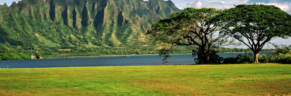 Diamond Head Oahu Hawaii USA Canvas Art - Panoramic Images (36 x 12)