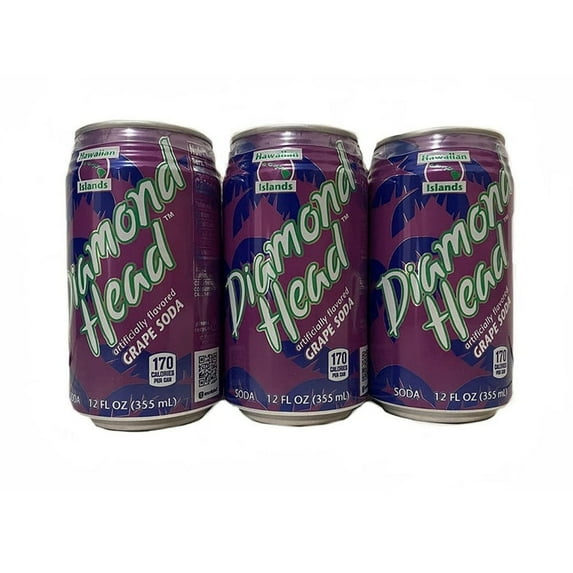 Diamond Head Soda Grape 4/6/12 oz Cans - Gluten-Free, Lactose-Free