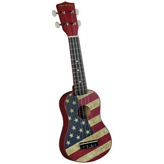 Diamond Head Vintage Series Soprano Uke American Flag Finish