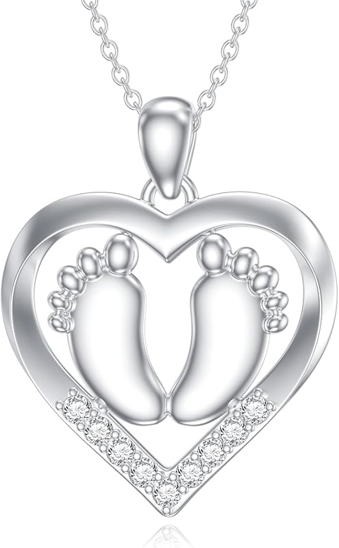 Diamond Heart Necklace 925 Sterling Silver Sea Turtle Flamingo Fox Rose Flower Mushroom Frog Teddy Bear Gymnast Butterfly Feet Three Hearts Pendant Necklaces for Women Heart Jewelry Gifts