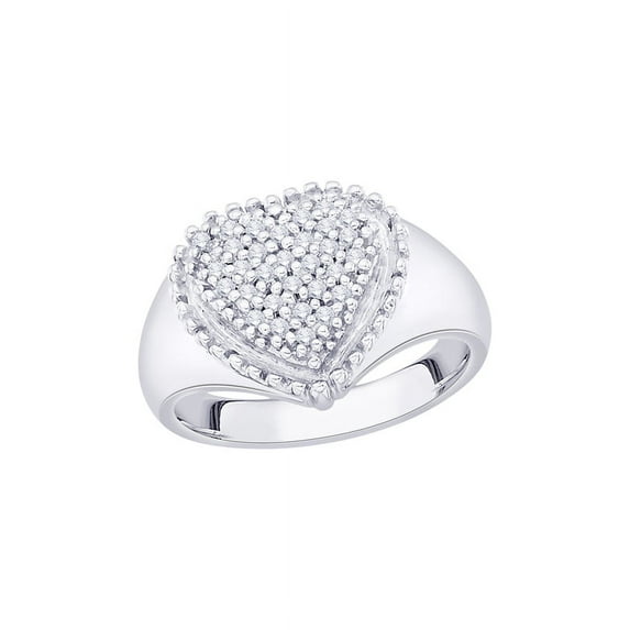 Diamond Heart Promise Ring in 10K Gold (1/2 cttw) (I-Color, SI3/I1-Clarity)