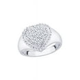 thumbnail image 1 of Diamond Heart Promise Ring in 10K White Gold (1/2 cttw) (I-Color, SI3/I1-Clarity) (Size-10.5), 1 of 2