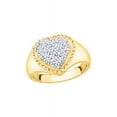 thumbnail image 1 of Diamond Heart Promise Ring in 10K Yellow Gold (1/2 cttw) (I-Color, SI3/I1-Clarity) (Size-6), 1 of 2