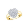 thumbnail image 1 of Diamond Heart Ring in 10K Yellow Gold (1/3 cttw) (I-Color, SI3/I1-Clarity) (Size-8), 1 of 2