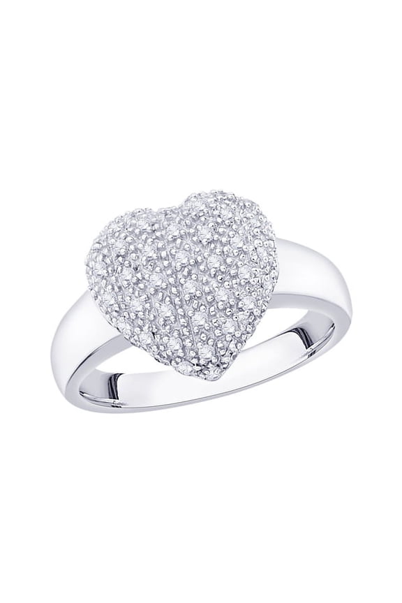 Diamond Heart Ring in 14K Gold (1/3 cttw) (I-Color, SI3/I1-Clarity)