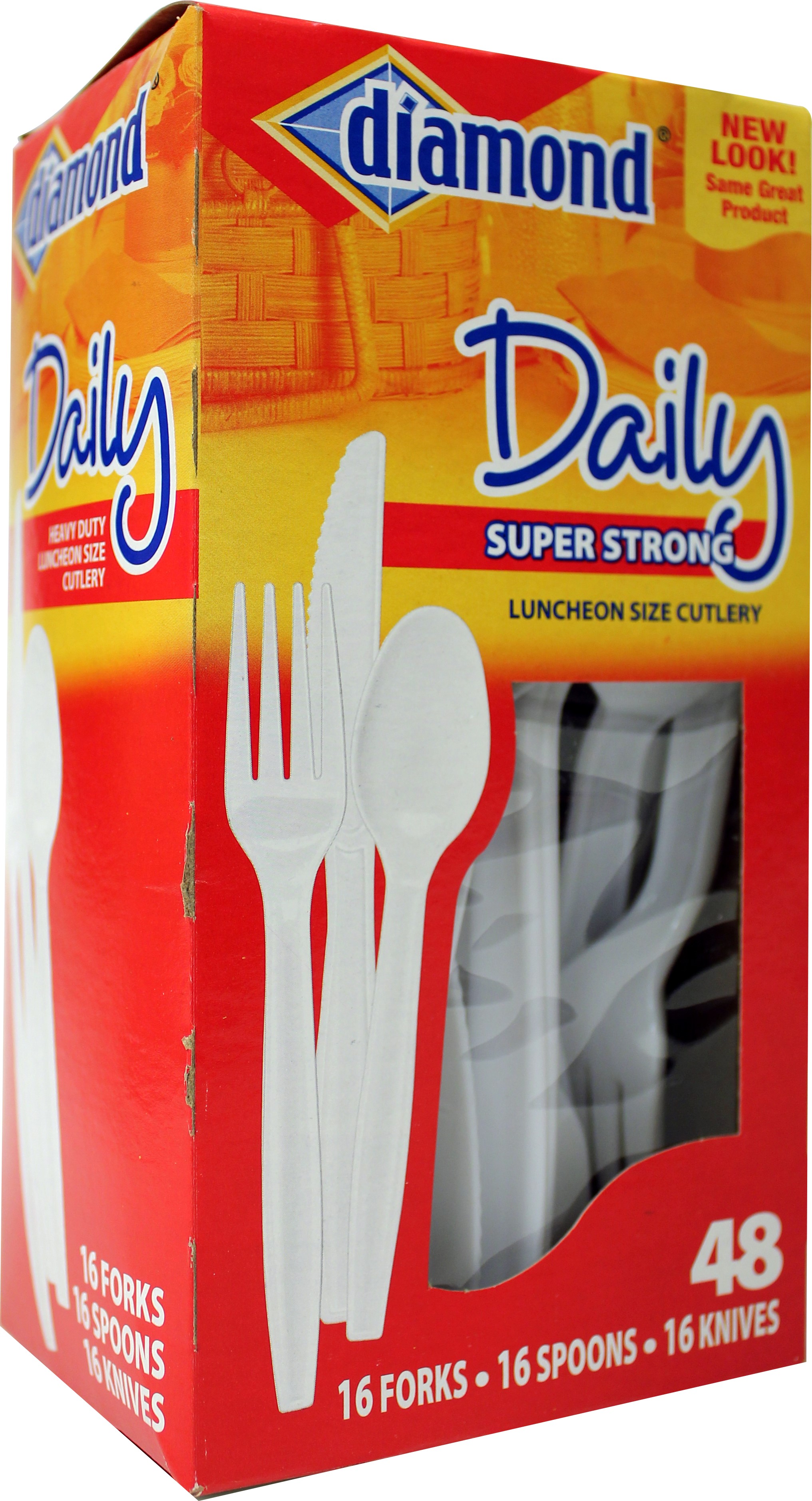 Diamond Heavy Duty Combo Cutlery Pack, White, 48 Ct - image 1 of 4