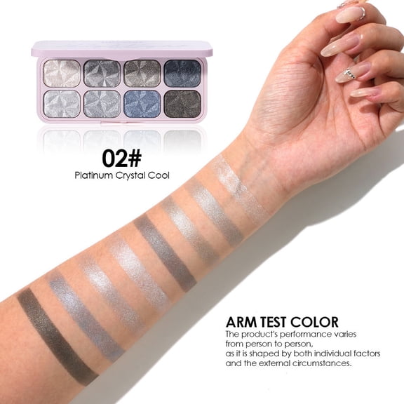 Diamond Highlighter Palette Shimmer Powder Face and Eyes Multi-Purpose Luminous Glow Holographic Effect Buildable Color 19.5g