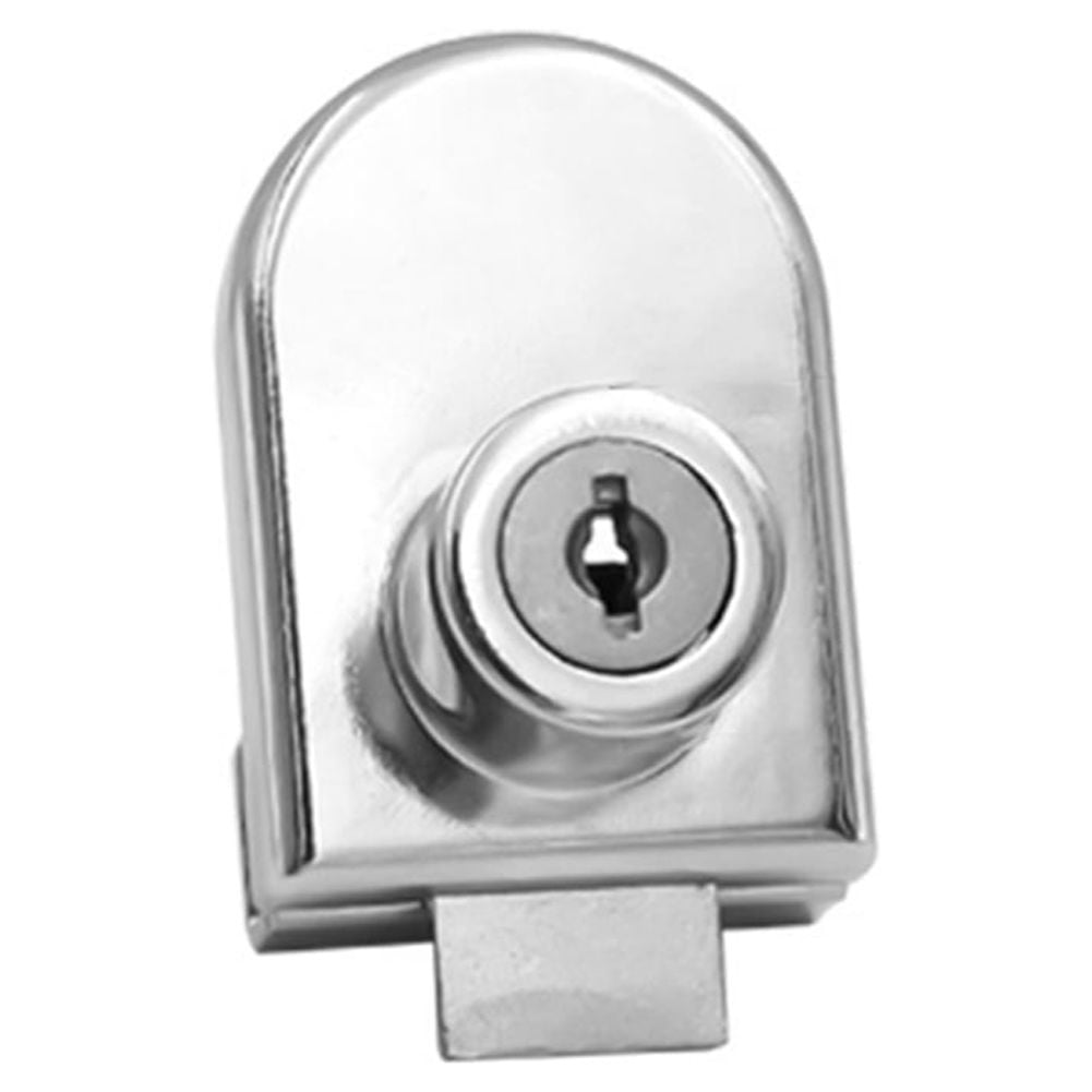 Diamond HoleFree Glass Showcase Door Lock Zinc Alloy Glass Wine Safe Lock