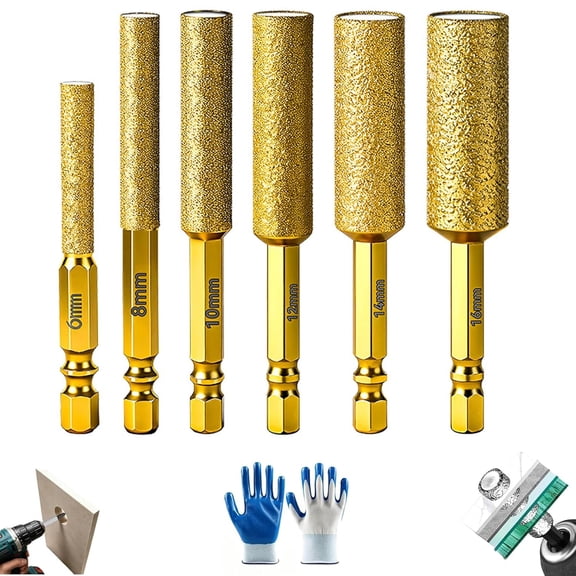 Diamond Hole Saw, Hex Shank for Porcelain Tile, Granite and Glass