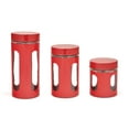 thumbnail image 1 of Diamond Home 3-Piece Airtight 4 Open Window Stackable BPA Free Easy to Clean Canister Set - Red, 1 of 6