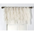 thumbnail image 1 of Diamond Home Decorative Voile Vertical Ruffle Beige Rod Pocket Sheer 50” x 16” (1 Panel), 1 of 1
