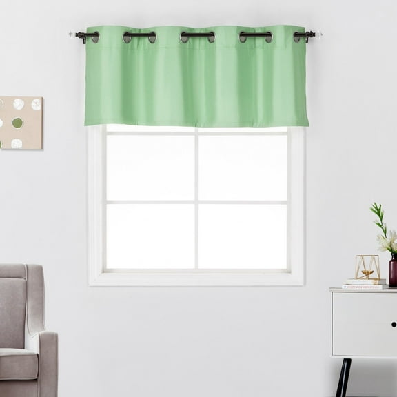 Diamond Home Sage Grommet Window Blackout Valance, 52” x 18”
