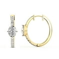 thumbnail image 1 of Diamond Hoop Earring | 2 Carat IGI Certified Oval Shape Lab Grown Diamond Hoop | 14K in Yellow Gold | Moonlight Glow Elongated Hoop Lab Diamond Earrings | FG-VS1-VS2 Quality | Friendly Diamonds, 1 of 5