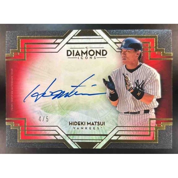 Topps Diamond Icons Hideki Matsui DIA-HM Diamond Icon Autographs Red Baseball Card Autographed