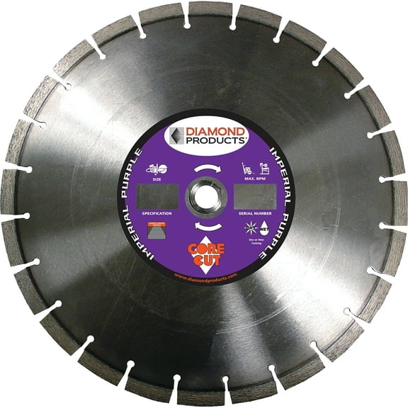 Diamond Products 78976 14x.125xUnv Purple Dry Segmented High Speed Blade