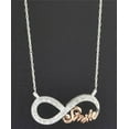 thumbnail image 1 of Diamond Infinity Pendant 10K White & Rose Gold 0.10 CT Smile Charm Necklace, 1 of 4