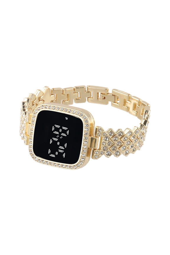 Diamond Inlaid LED Strip Touch Fashion Electronic Watch for All Occasions