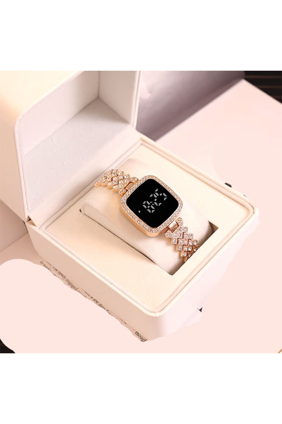 Diamond Inlaid LED Strip Touch Fashion Electronic Watch for All Occasions