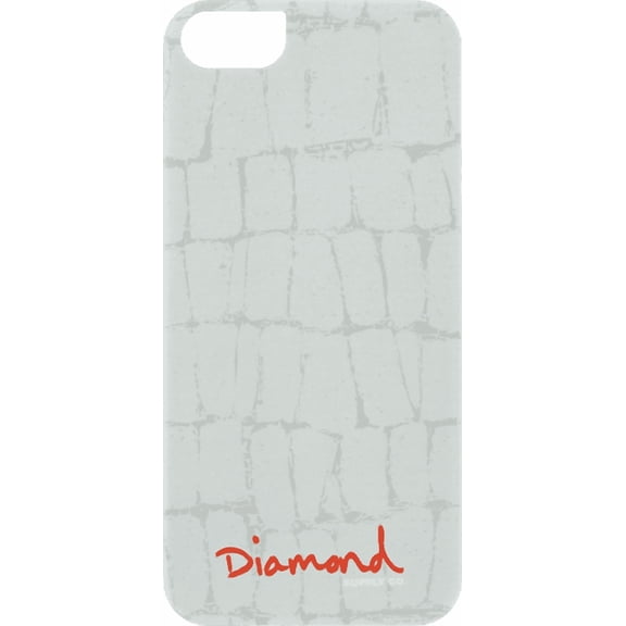 Diamond Iphone5 Croc Case White