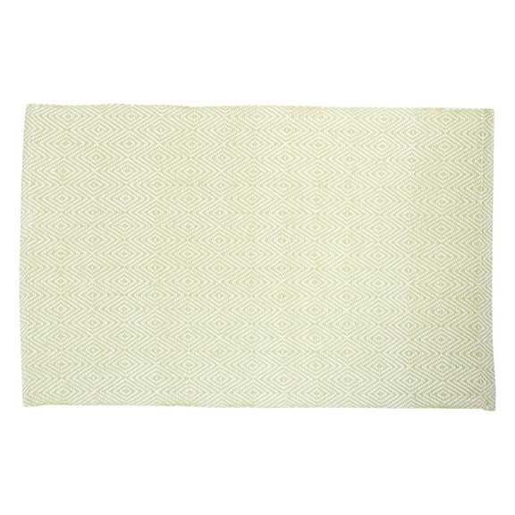 Diamond Jacquard Peridot Cotton Woven Placemat Set of 6