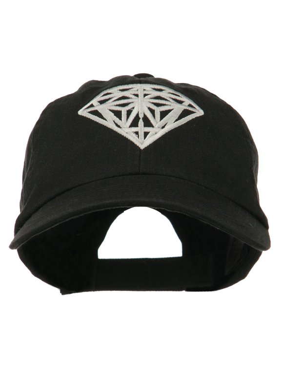 Diamond Jewelry Logo Embroidered Low Profile Washed Cap - Black OSFM