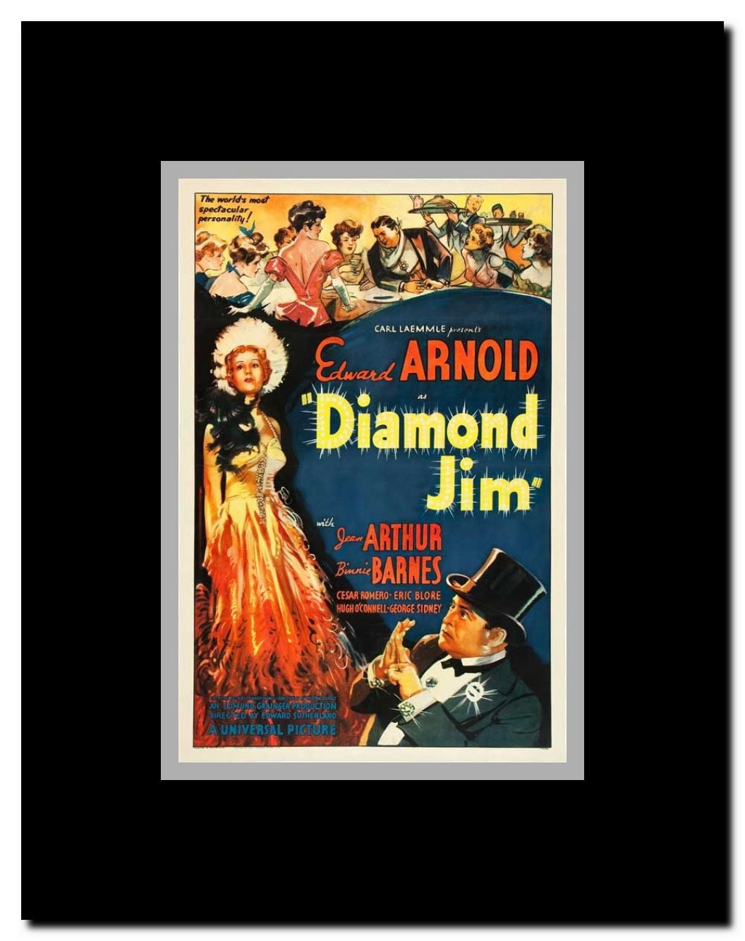 Diamond Jim Framed Movie Poster