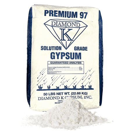 Diamond K Gypsum Organic Garden Grass Plant Food Lawn Fertilizer (50 Pounds)