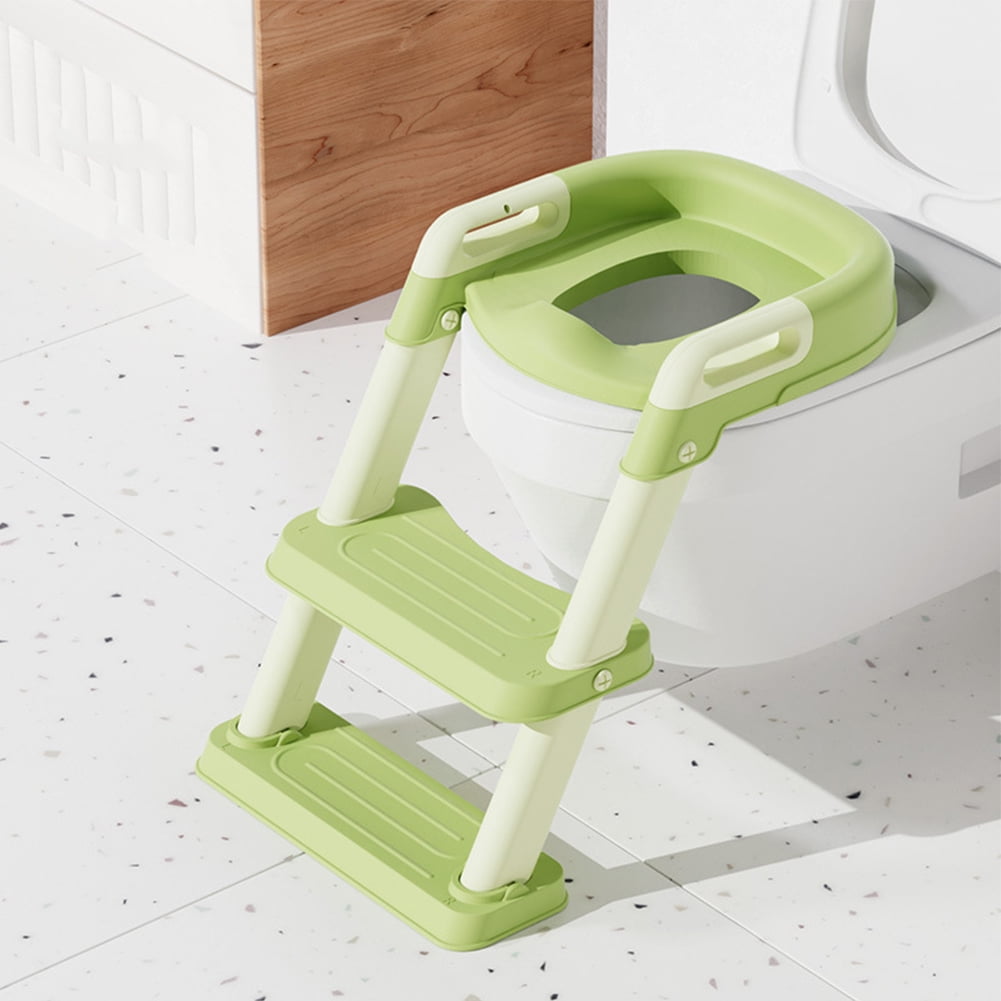 Diamond Kids Potty Seat Collapsible Potty Chair Step Stool for Boys Girls (Green No mat
