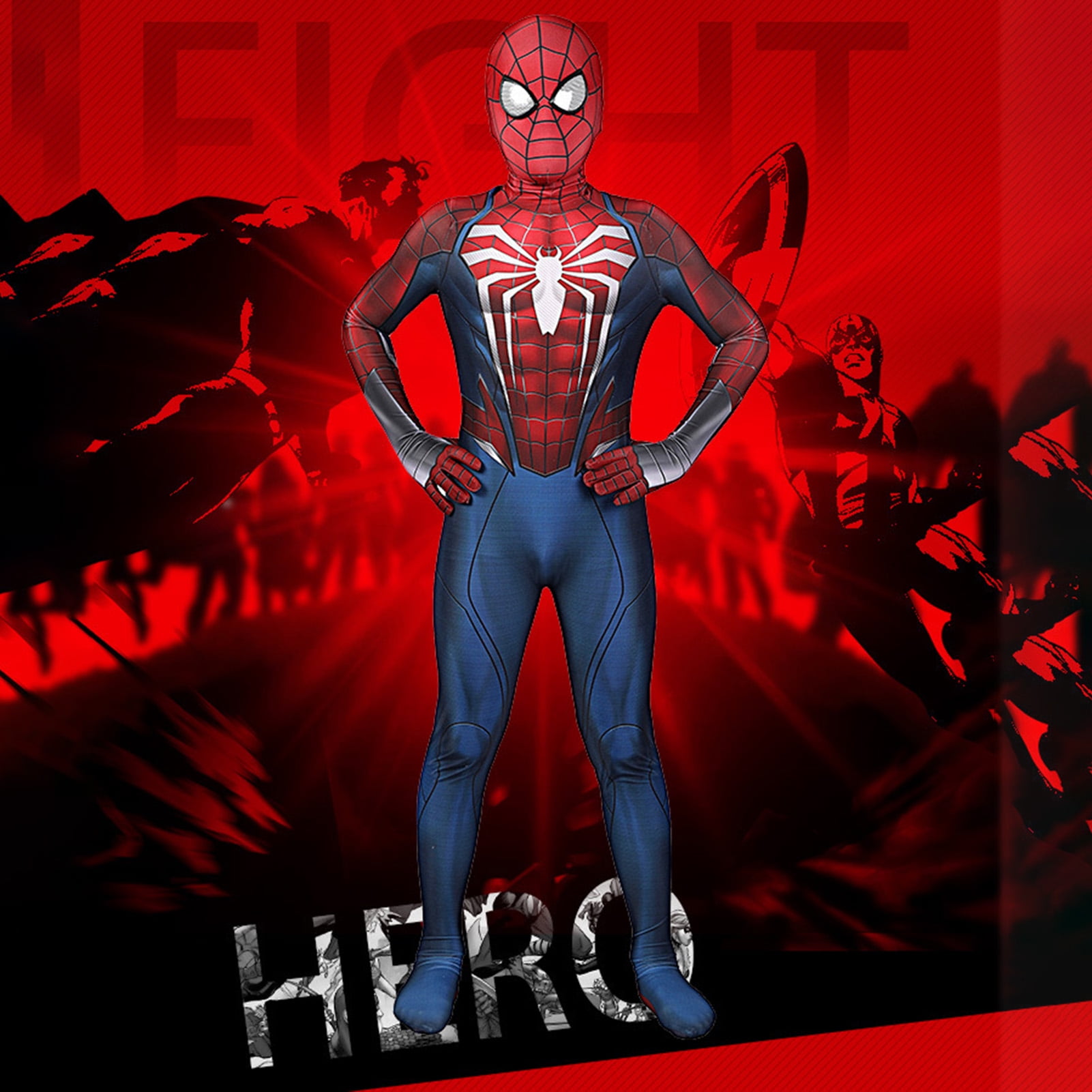 Diamond Kids Spider Man Children Jumpsuit Superior Spider Man Printed