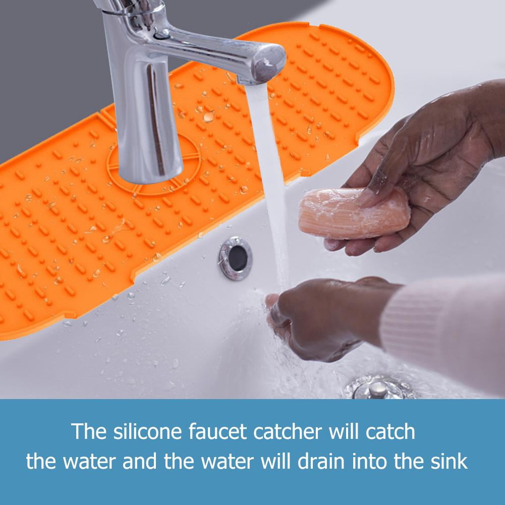 Diamond Kitchen Silicone Faucet Absorbent Mat Sink Splash Pad