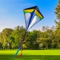 thumbnail image 1 of Diamond Kite for Everyone, 31-Inch Colorful Easy to Fly Beginner Kite with Long Dual Tails for Beach, Park, and Backyard Outdoor Summer Games, 1 of 6