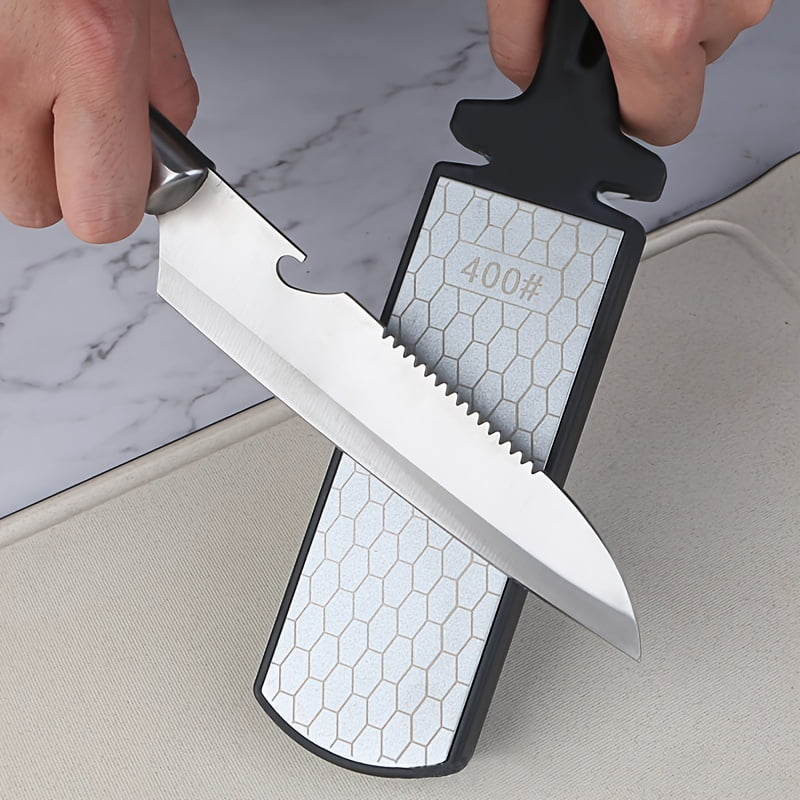 Diamond Knife Sharpener, 400 Grit Dual-Sided Multi-Functional ...