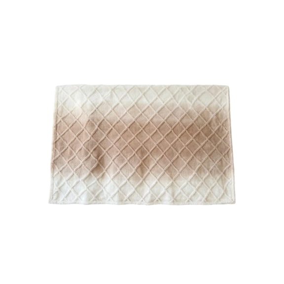 Diamond Lattice Pattern Throw Blanket Beige Cream Soft Polyester 39.37 x 27.56 Inch Multi Purpose for Sofa Couch Bed Holiday Decor