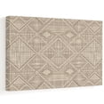 Diamond Lattice Style Canvas Wall Art, Beige Sand Layered Linework ...