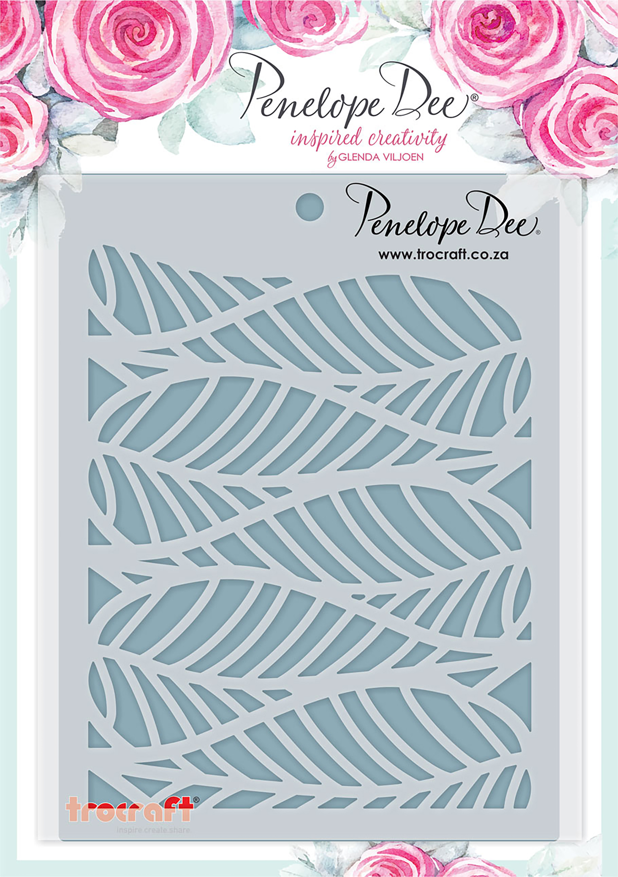 Diamond Layne Stencil-Leaf