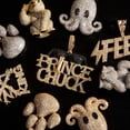 thumbnail image 1 of Diamond Letters Hip Hop Pendant Copper Trendy All-matching Accessories, 1 of 2