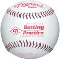 Diamond Machine Batting Practice Baseball with Flat Seams, (Pack of 12