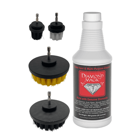 Diamond Magic Combo - 20oz Diamond Magic & 4-pc. Drill Brush Set