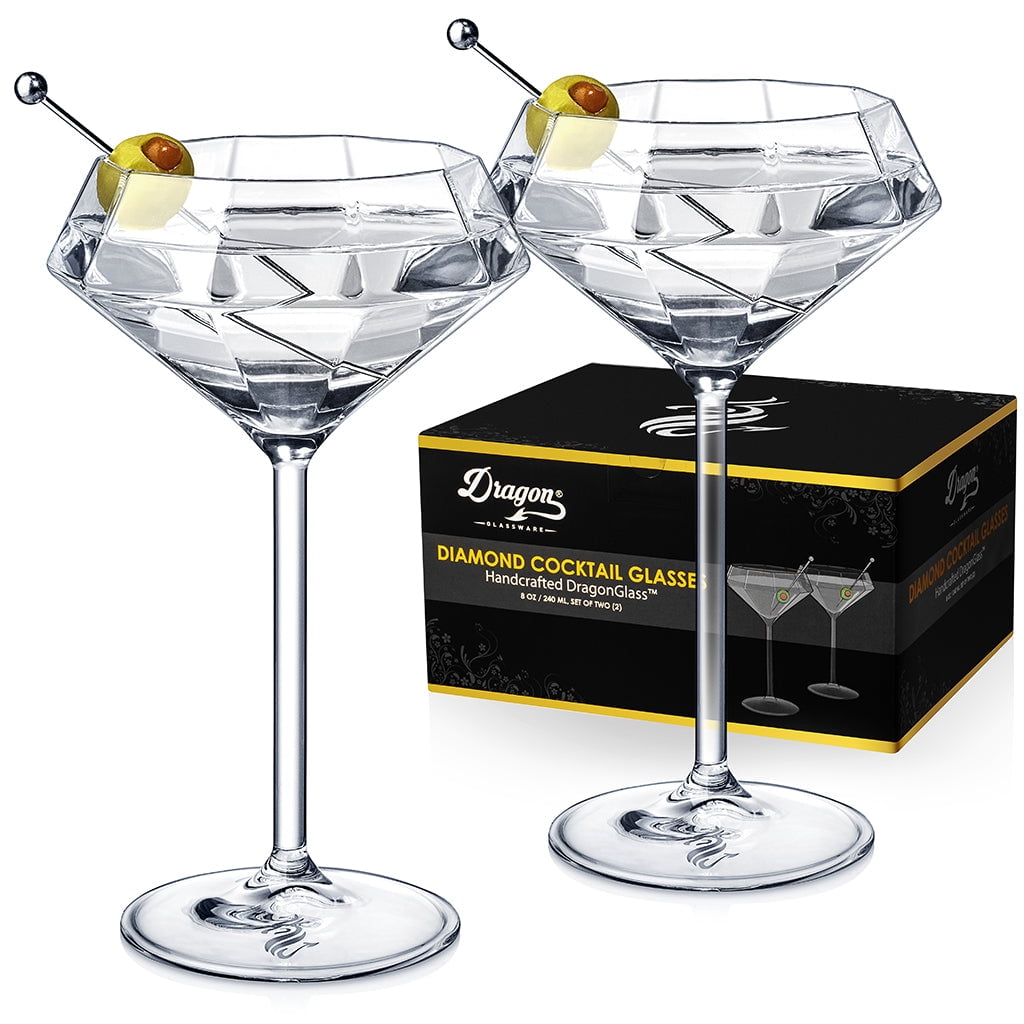 Diamond Martini Glasses
