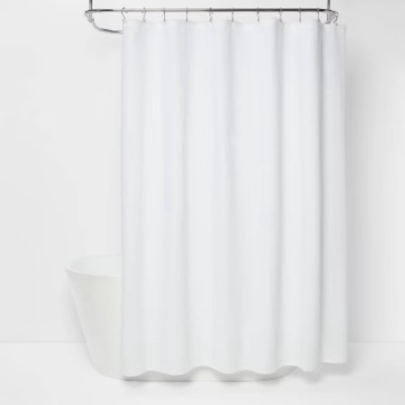 Diamond Matelesse Shower Curtain White
