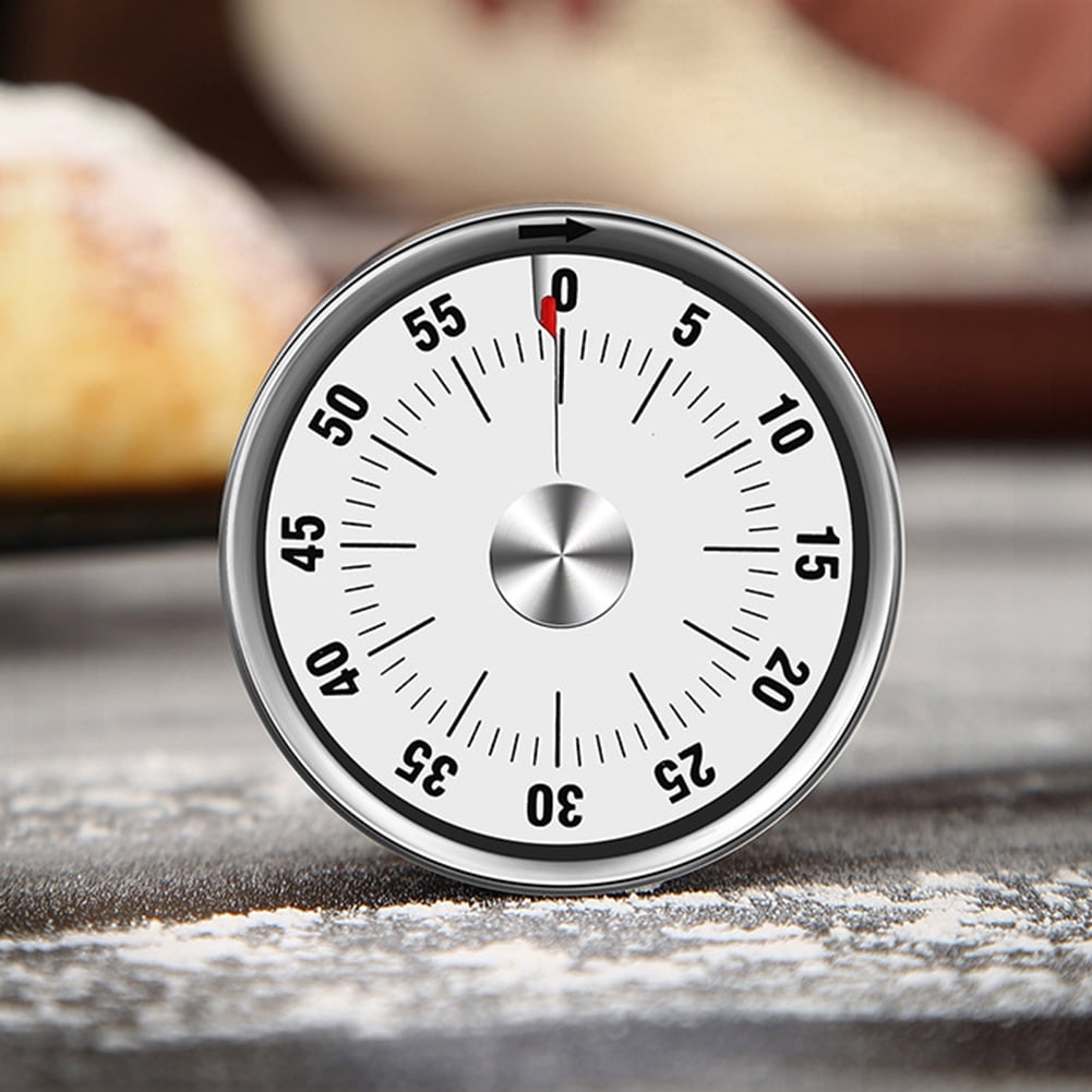 Diamond Mechanical Chef Cooking Timer Clock Stainless Steel 60Minute