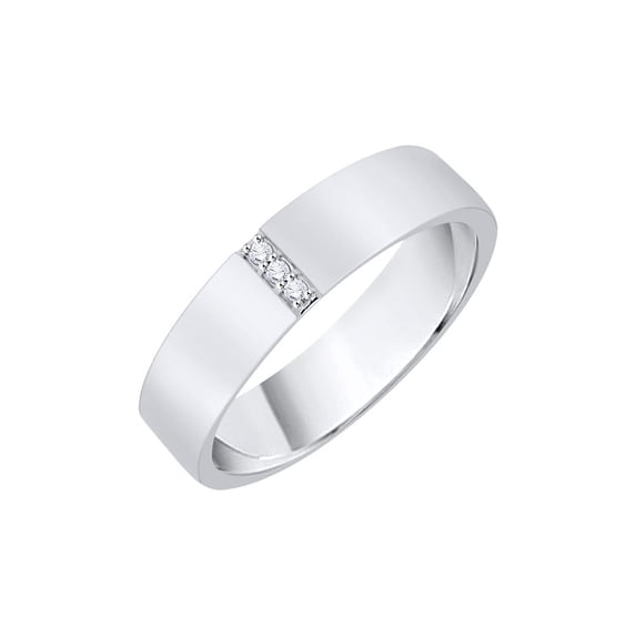 Diamond Men's Wedding Band in 10K Gold (1/20 cttw) (I-Color, SI3-I1 Clarity)