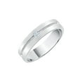 thumbnail image 1 of Diamond Men's Wedding Band in 14K White Gold (1/20 cttw) (I-Color, SI3-I1 Clarity) (Size-8.75), 1 of 2