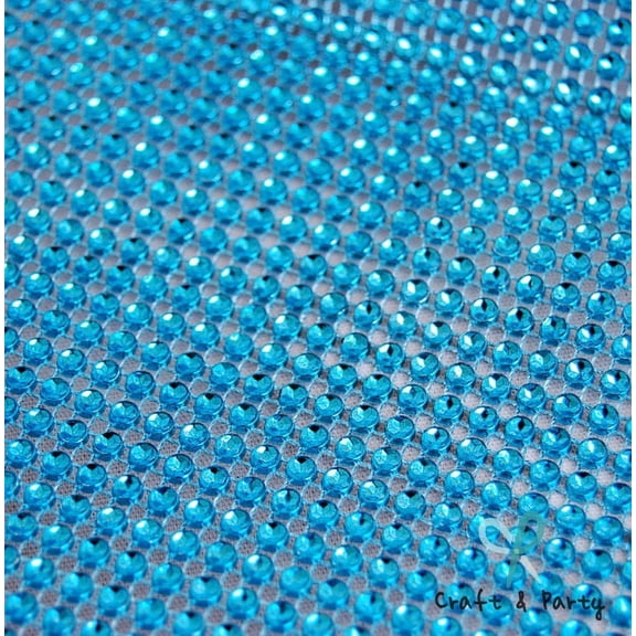 Diamond Mesh Wrap Roll Rhinestone Crystal Ribbon 4.5" x 10 yards (turquoise)