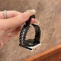 Diamond Metal Band for Apple Watch 38/40/41/42mm(Series11 10), Women Girls Luxury Bracelet Elegant Sparkly Replacement Strap for iWatch Series 11 10 9 8 7 6 5 4 3 2 1 SE321, Black
