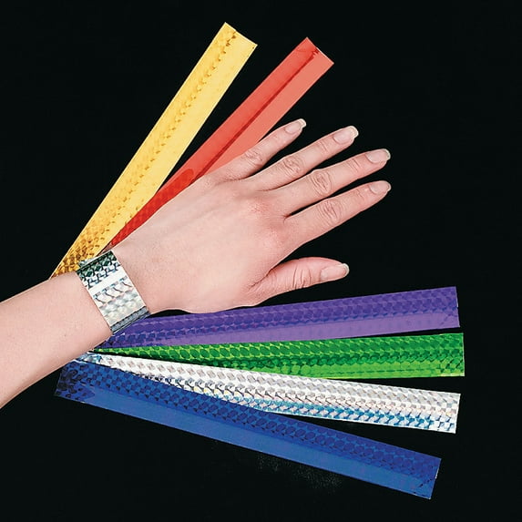 Diamond Metallic Slap Bracelet - Party Favors - 12 Pieces