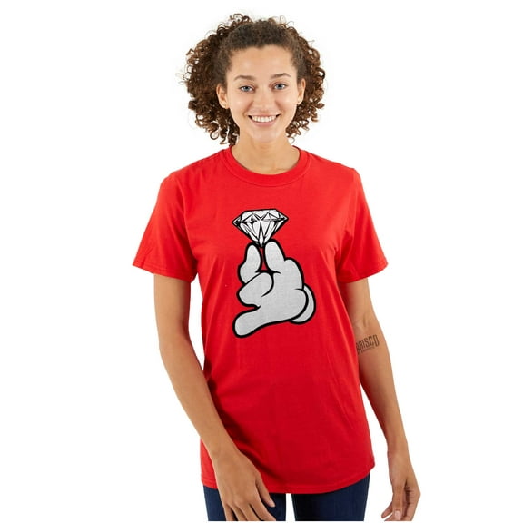 Diamond Mickey Ring Princess Jewel Women's Plus Size Graphic Tee Brisco Brands 3X