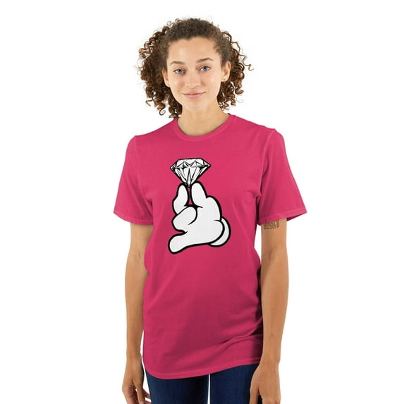Diamond Mickey Ring Princess Jewel Women's Graphic T Shirt Tees Brisco Brands X